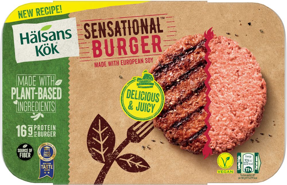Sensational burger by Hälsans kök/Garden gourmet